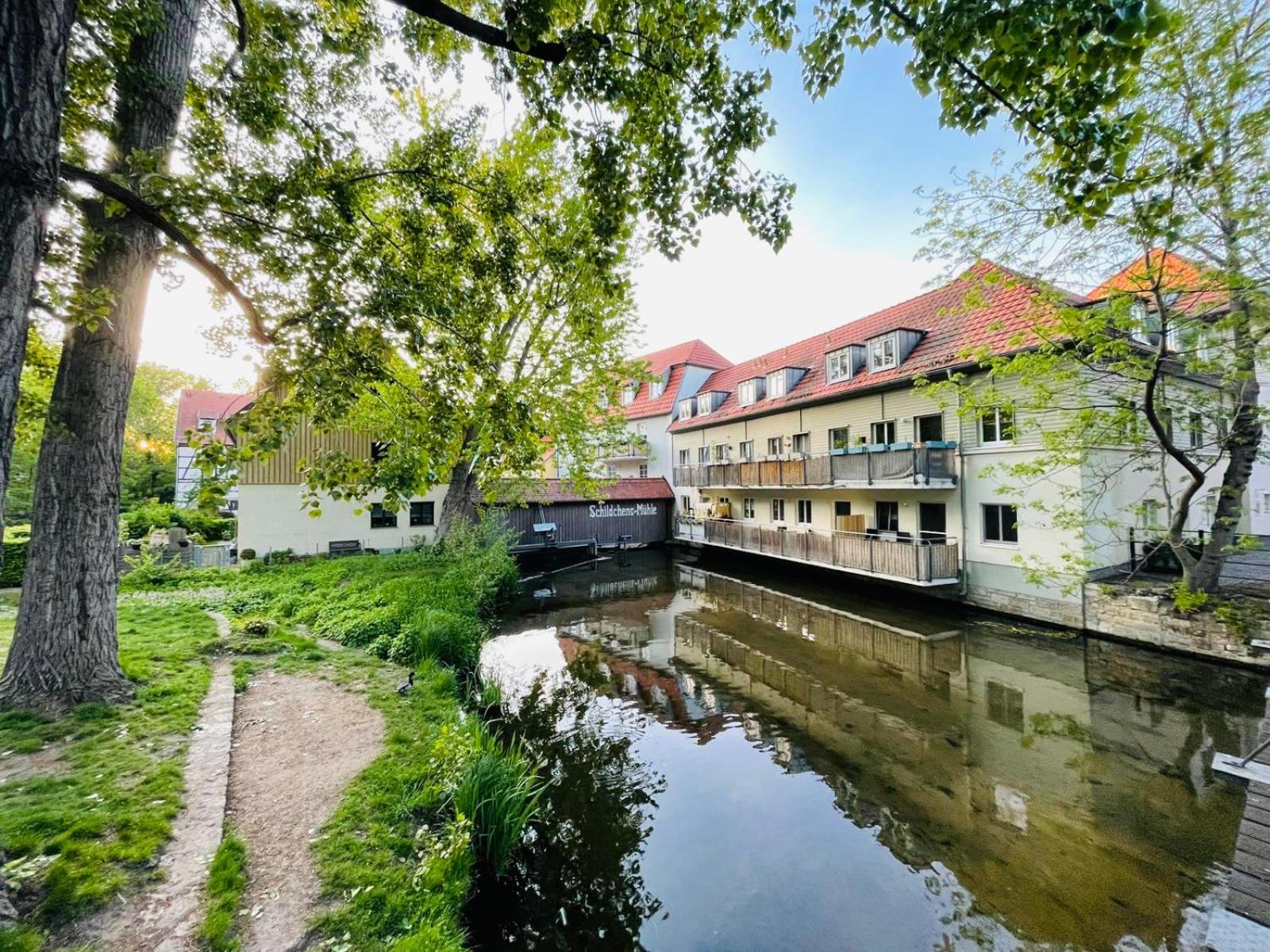 Ferienwohnung Schildblick Modernes Apartment Direkt In Der Altstadt Von Erfurt Nahe Der Kraemerbruecke - Beste Innenstadtlage Dış mekan fotoğraf